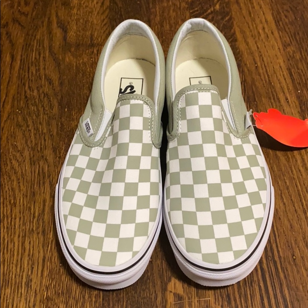 Vans checker classic slip on - desert sag color